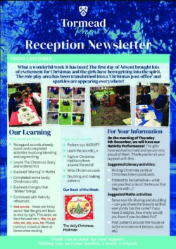 Reception Newsletter 3 December 2021