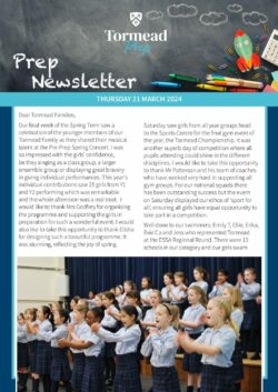 Prep School Newsletter 21.3.2024